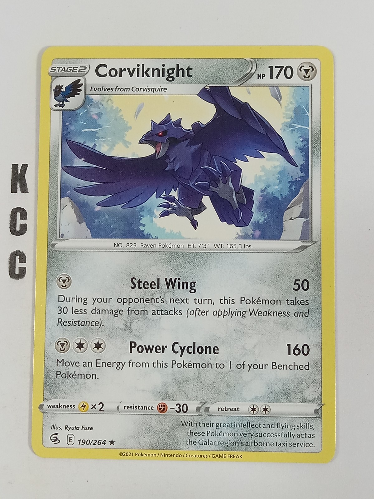 Corviknight 190/264 Regular Fusion Strike Pokemon TCG