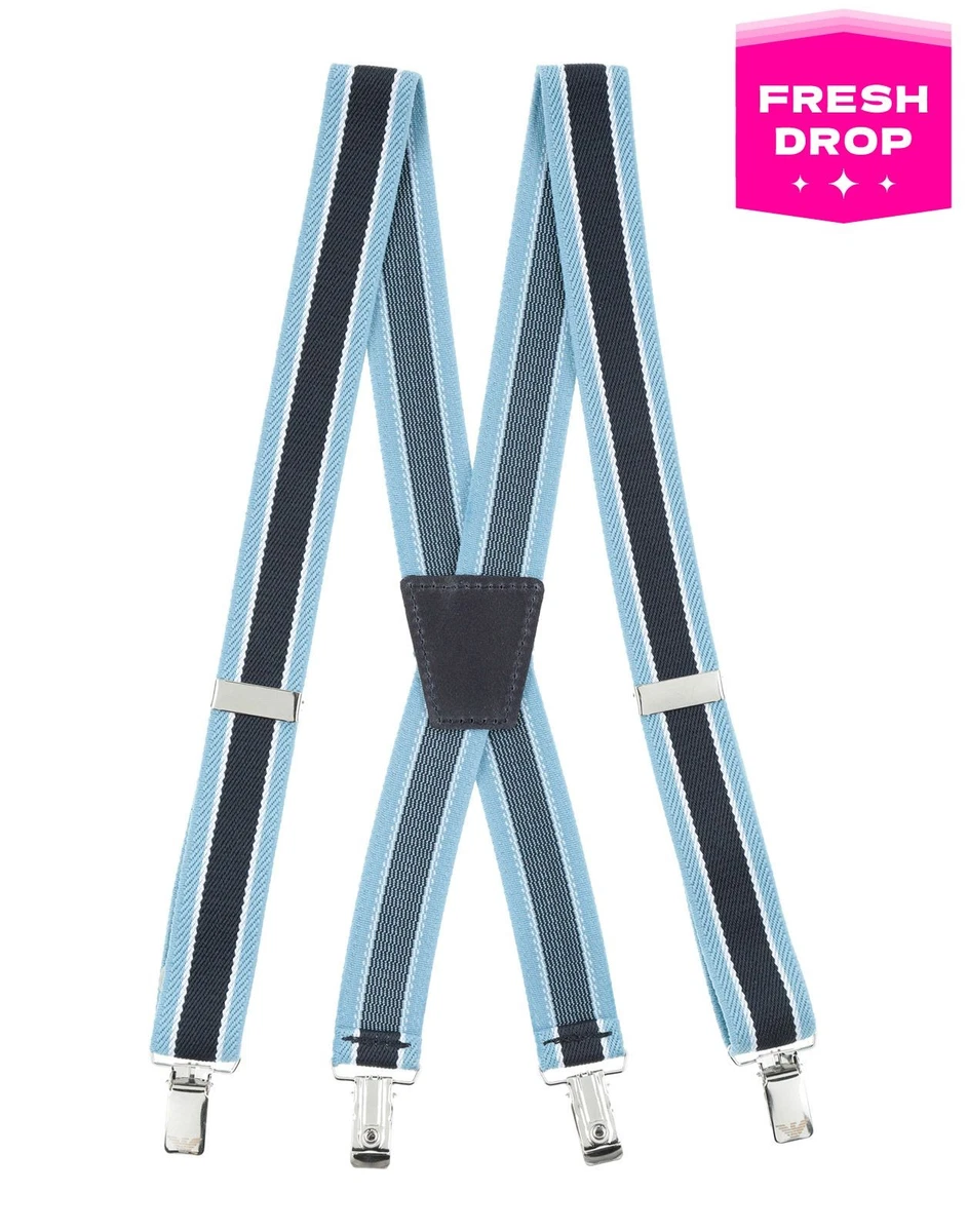 Set Bambino Papillon Con Bretelle Elastiche A Y - Clip Metalliche Forti, Regolabili, Per Matrimoni E Feste, Argento - 2