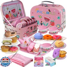 Tea Party Set for Little Girls,PRE-WORLD Princess Tea Time Toy In