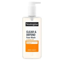 Neutrogena Clear & Defend Face Wash (1x 200ml), 200 ml (Pack of 1), Blue 