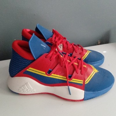 Adidas Pro Vision Basketball Shoes Captain Marvel EF2260 Men Size 10.5 Red Blue