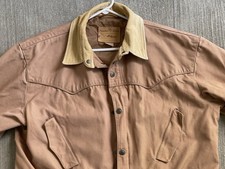 POWDER RIVER OUTFITTERS MEN'S PANHANDLE SLIM RANCHER COWBOY JACKET BROWN LARGE