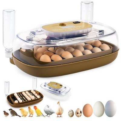 Automatic Egg Incubator 24 Eggs Auto Water Refill Humidity Control Chick Hatcher