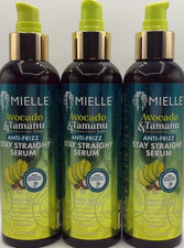 3PK Mielle Avocado Tamanu Anti-Frizz Stay Straight Hair Serum 6 FL OZ EA READ
