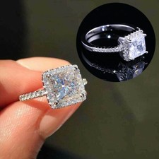 Rings Ring Size 6-10 Women Ship Free Sapphire White Wedding Fashion