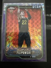 2024-25 Topps Chrome - Kyle Filipowski #127 Purple Geometric Refractor /129 (RC)