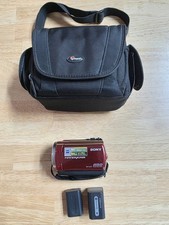 Sony Handycam DCR-SR47 60GB HDD Camcorder Red 60x Zoom Touchscreen  TESTED 