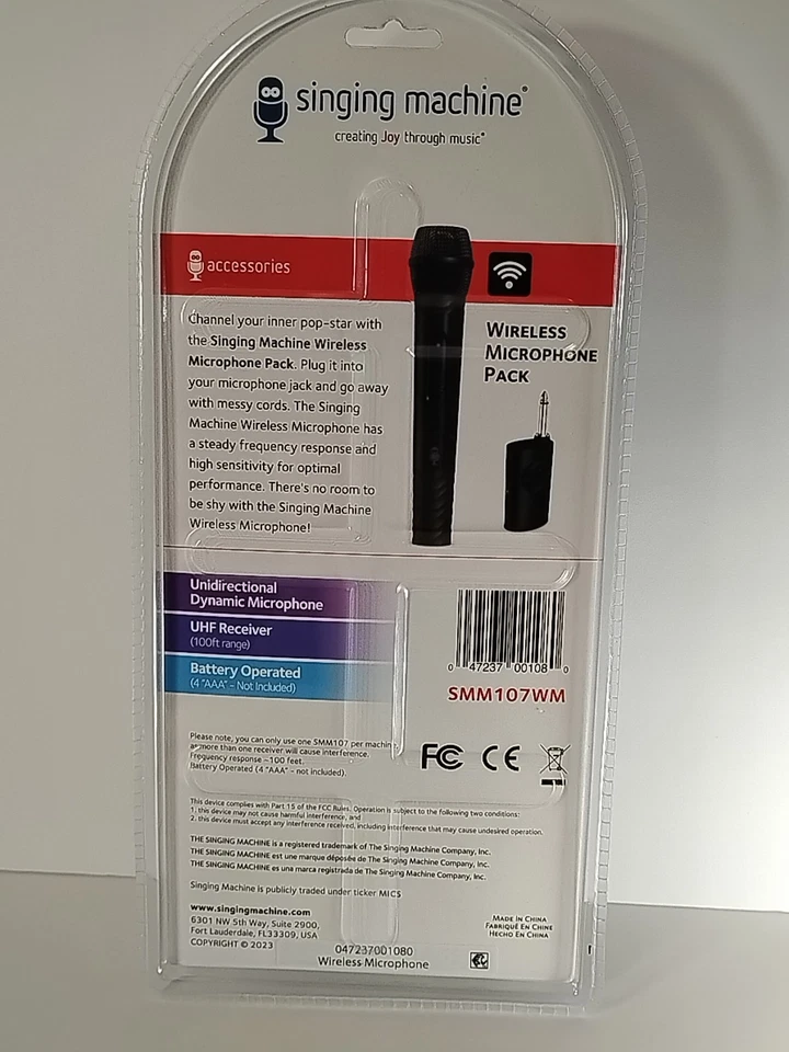 Singing Machine Wired Microphone for Karaoke, (Black) - Image 3 of 4