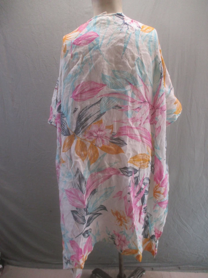 C&C California Talla Única Mujer Multicolor Floral 100% Lino Natación Cubre 512 Foto 4 de 4