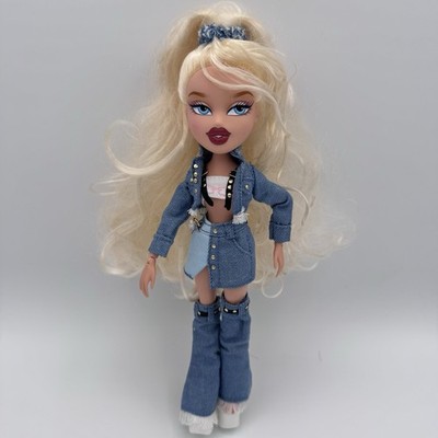 2024 Always Bratz Chloe Doll Denim Skirt Jacket White Heels Outfit Set Lot 10''