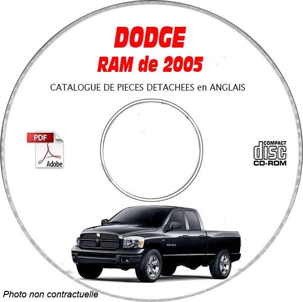 Catalogue Pieces Dodge RAM 05 en CD-ROM - Manuel Technique Anglais pour Atelier de Restauration