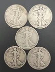 (4) 1936 & (1) 1937 Walking Liberty half dollar 90% silver