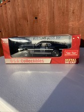 Sun Star 118 Scale 3621 1971 Ford Mustang Mach 1 Boss 351 Black New In Box Rare