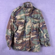 Alpha Industries M65 Field Jacket Woodland Camo Mens Small Military Coat Regular