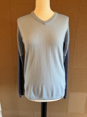 KJUS Pullover Größe 16 EU 44 Blau 100% Wolle V-Ausschnitt Golf Strick Warm Kara Pulli 