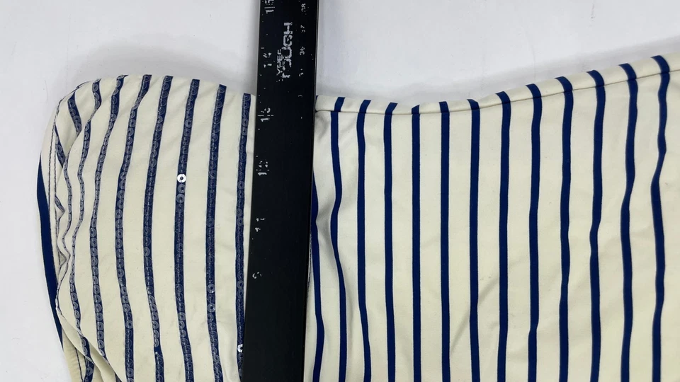 Top de baño Sperry de una pieza para mujer azul blanco a rayas talla mediana Foto 2 de 4