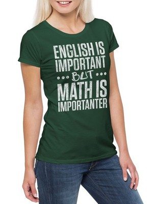 English Is Important Math Is Importanter Damen T-Shirt XS Sale Teacher Fun