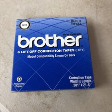 New Brother 6 Lift Off Correction Tapes (Dry) .281" Wide x21.4' Long Made in USA