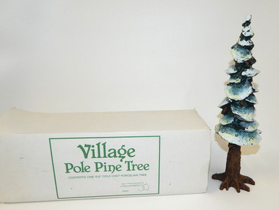 Dept 56 Christmas The Original Snow Village 10 1/2'' Pole Pine Tree MIB