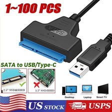 USB 2.0 to 2.5" SATA III Hard Drive Adapter Cable/UASP to USB2.0 Converter lot