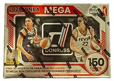 Panini 2026 Donruss WNBA Mega Box Basketball Trading Cards 10 Packs / 150 Cards