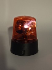 Vintage Style Red Rotating Police Beacon Light Battery Operated Party Siren 4.5
