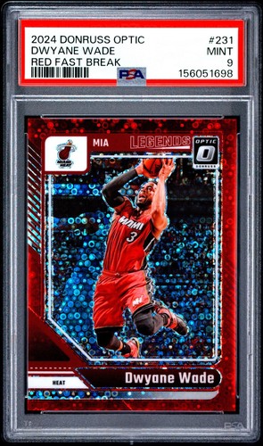 2024-25 Panini Donruss Optic Dwyane Wade Red Fast Break /75 #231 PSA 9 Mint