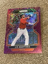 2022 PANINI PRIZM Purple SHIMMER FOTL #123 J.D. MARTINEZ SSP #d 1/7 Red Sox