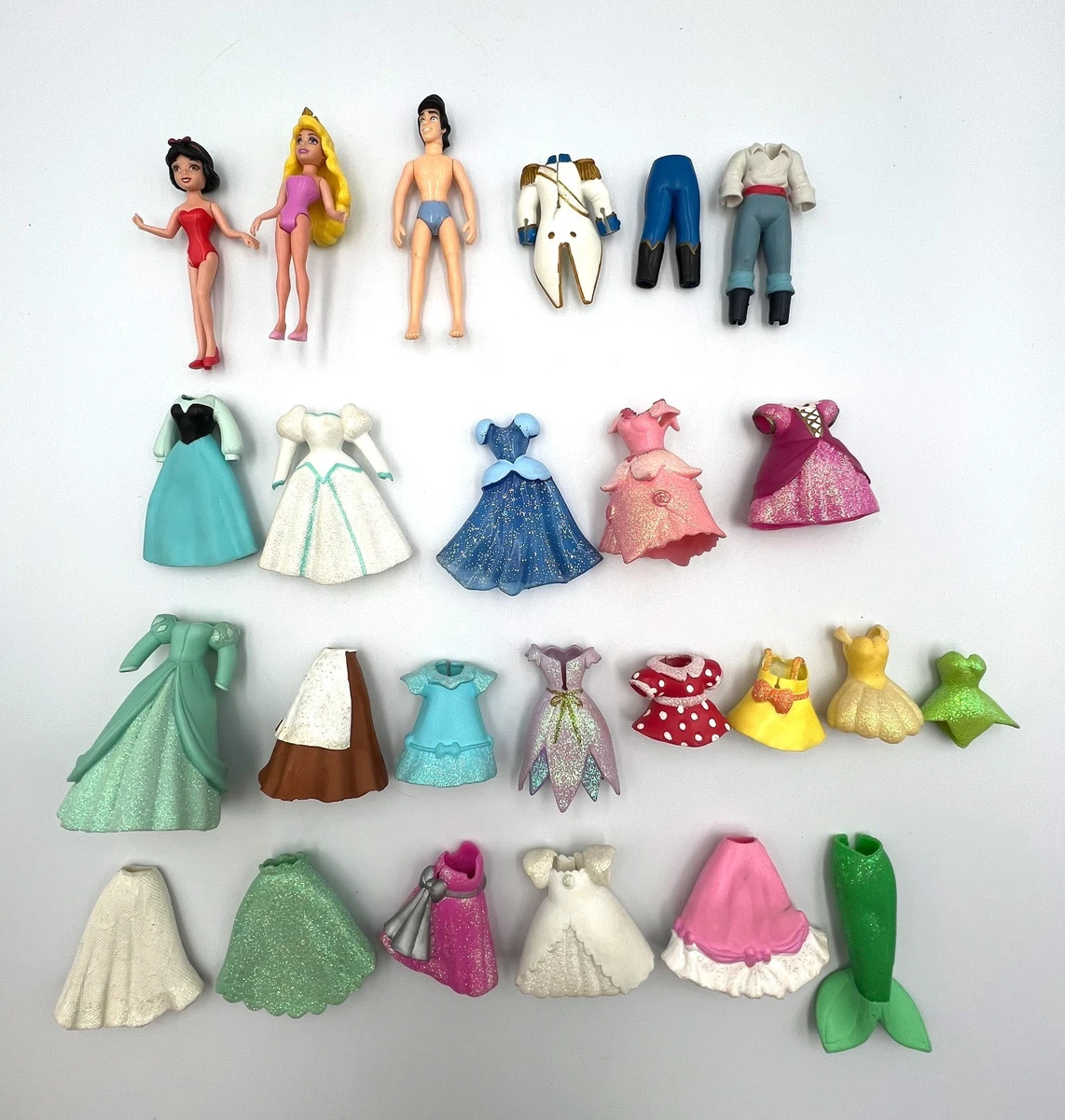 rubber princess dresses Disney Princess Doll Rubber Clothes Polly Pocket Cinderella Rapunzel Tangled