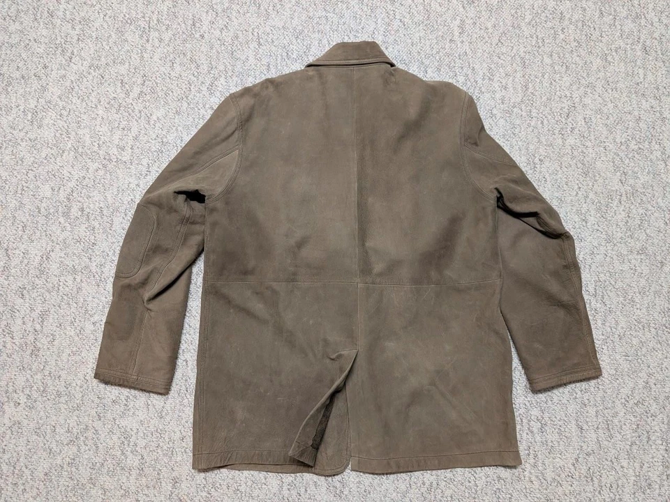 ORVIS leather jacket ZAMBEZI blazer coat L brown (46-48) safari sportscoat - Image 2 of 4