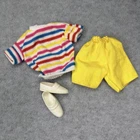 Ken Doll Weekend Collection Yellow Shorts Striped Shirt 1332-1353 1988 Vintage