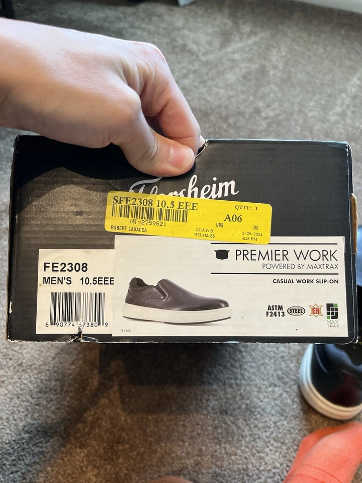 Florsheim Work Slip Resistant Slip On Shoes Clogs Chef Steel Toe Size 10.5 Wide - Image 2 of 4