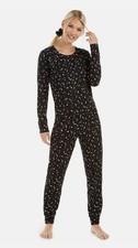 Jenni Plus Pajamas  Scrunchie Set, All Over Stars Print Black Multi Size 1X