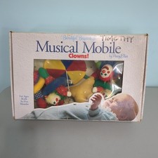 Vintage Pansy Ellen 1992 Plush Clown Crib Mobile Trapeze Clowns Infant Baby