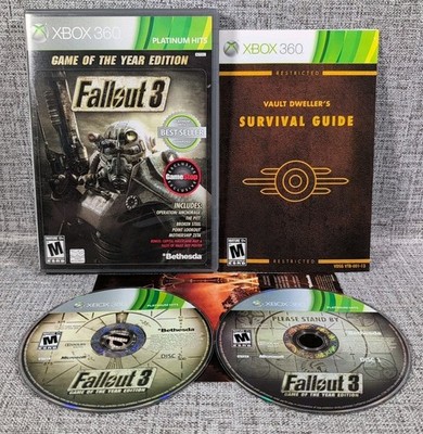 Fallout 3 Game of the Year Edition (Xbox 360, 2009) GameStop Exclusive