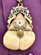 14k Yellow Gold Elks Club B.P.O.E. Double Too...