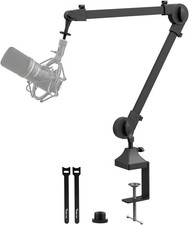 Microphone Boom Arm Stand, Studio Arm Suspension Scissor Adjustable Mic Stand fo