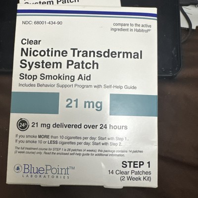 14 GNP Nicotine Transdermal System Patch Step 1 Patch 21mg 1/27