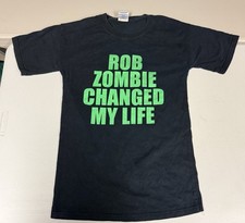 Vintage Y2K Rob Zombie Changed My Life Small Shirt SEE MEASUREMENTS