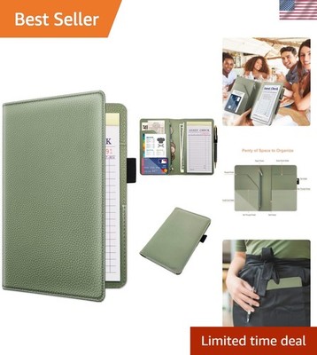 Server Book with Zipper Pocket,  Leather Server Books for Waitress, Waiter Wa...