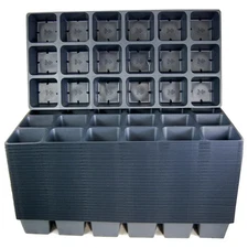18-Cell 10x20 Nursery Tray Inserts Extra Deep – 100 Pack Seed Starter