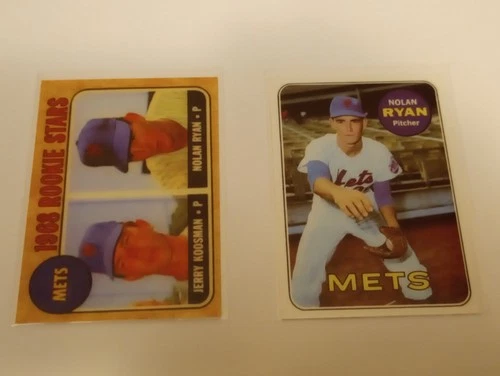 2 Reproduction Cards 1968 1969 Topps Rookie Nolan Ryan Jerry Koosman 177 533