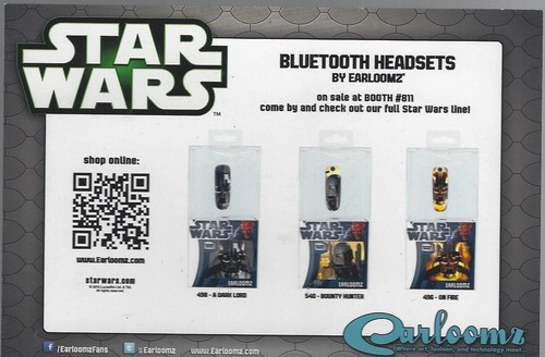 Star Wars EARLOOMZ Bluetooth Kopfhörer Werbekarte (2012) Celebration VI - Bild 2 von 2