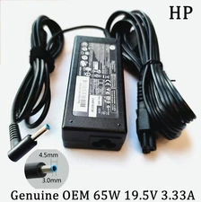 Genuine OEM 65W HP AC Adapter Charger blue tip 19.5V 3.33A Pavilion 710412-001