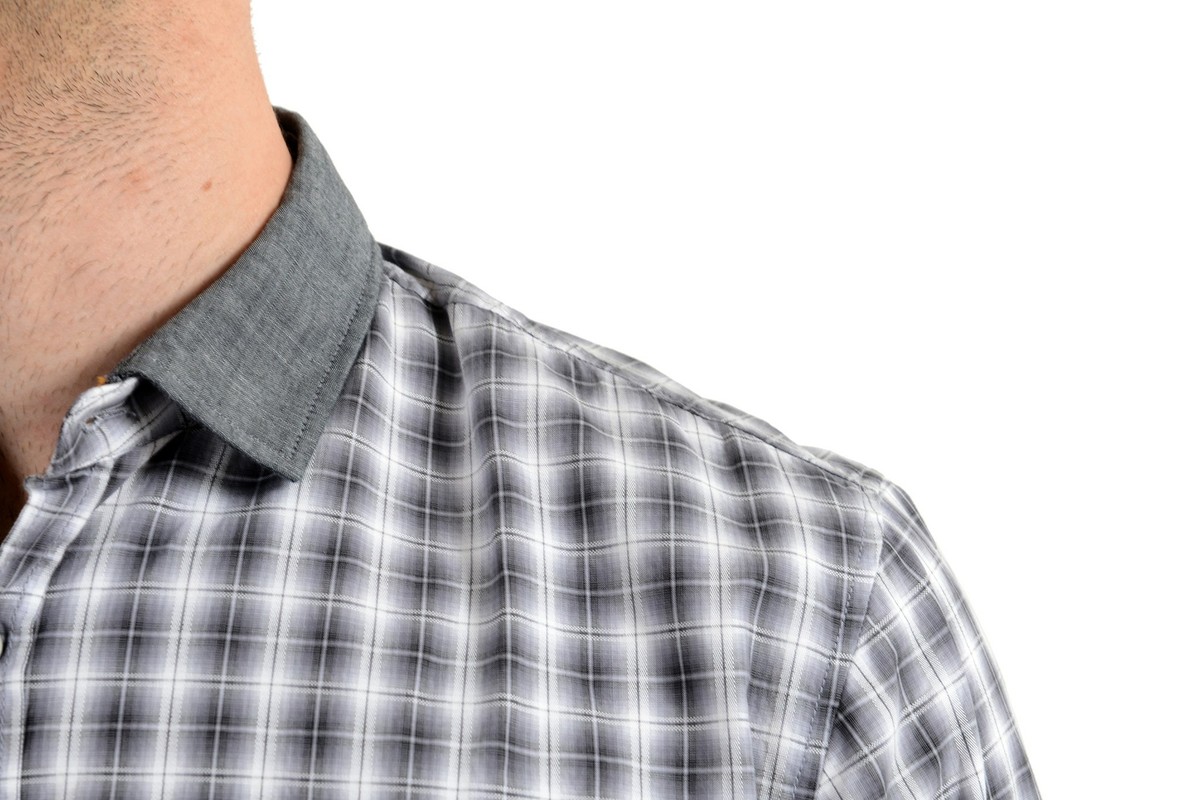 Chemise Homme Hugo Boss ErolloneE Slim Gris Multicolore - Taille M (IT 50) - Neuf Sans étiquettes