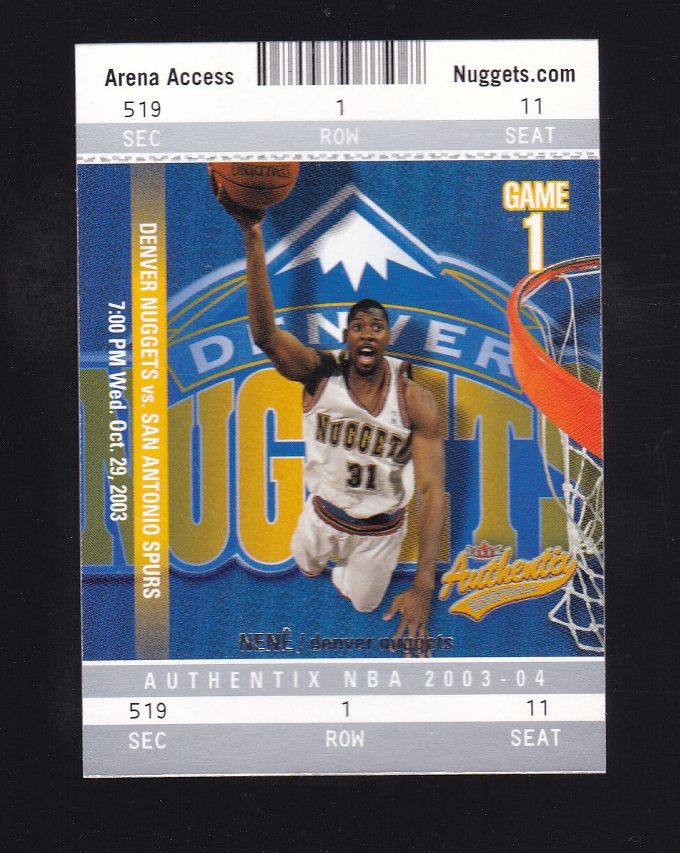 2003-04 Fleer Authentix Nene #35 Denver Nuggets