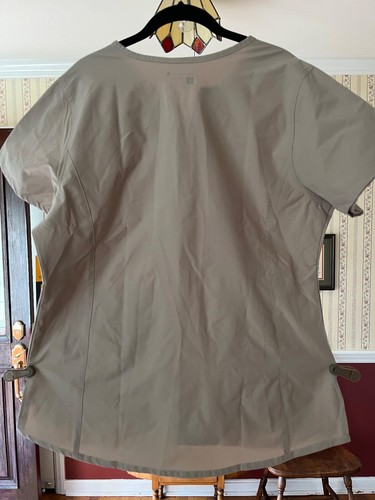 NWT Carhartt Womens Scrubs Top Force Sz L Khaki Tan Rugged Flex Sweat Wicking - Picture 3 of 9