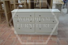HANDMADE AYLESBURY 6 DRAWER CHEST BOTTOM DEEP DRAWERS IN IVORY(NOT FLATPACKED)
