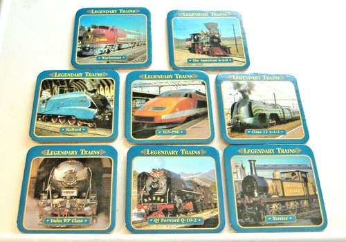 LEGENDARY TRAINS COASTER SET WITH BOX~ATLAS EDITIONS~SET OF EIGHT - Picture 2 of 11