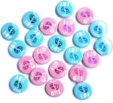 50 Pcs Gender Reveal Badges Button Pins Team Boy Team Girl Button Pins Gender Re